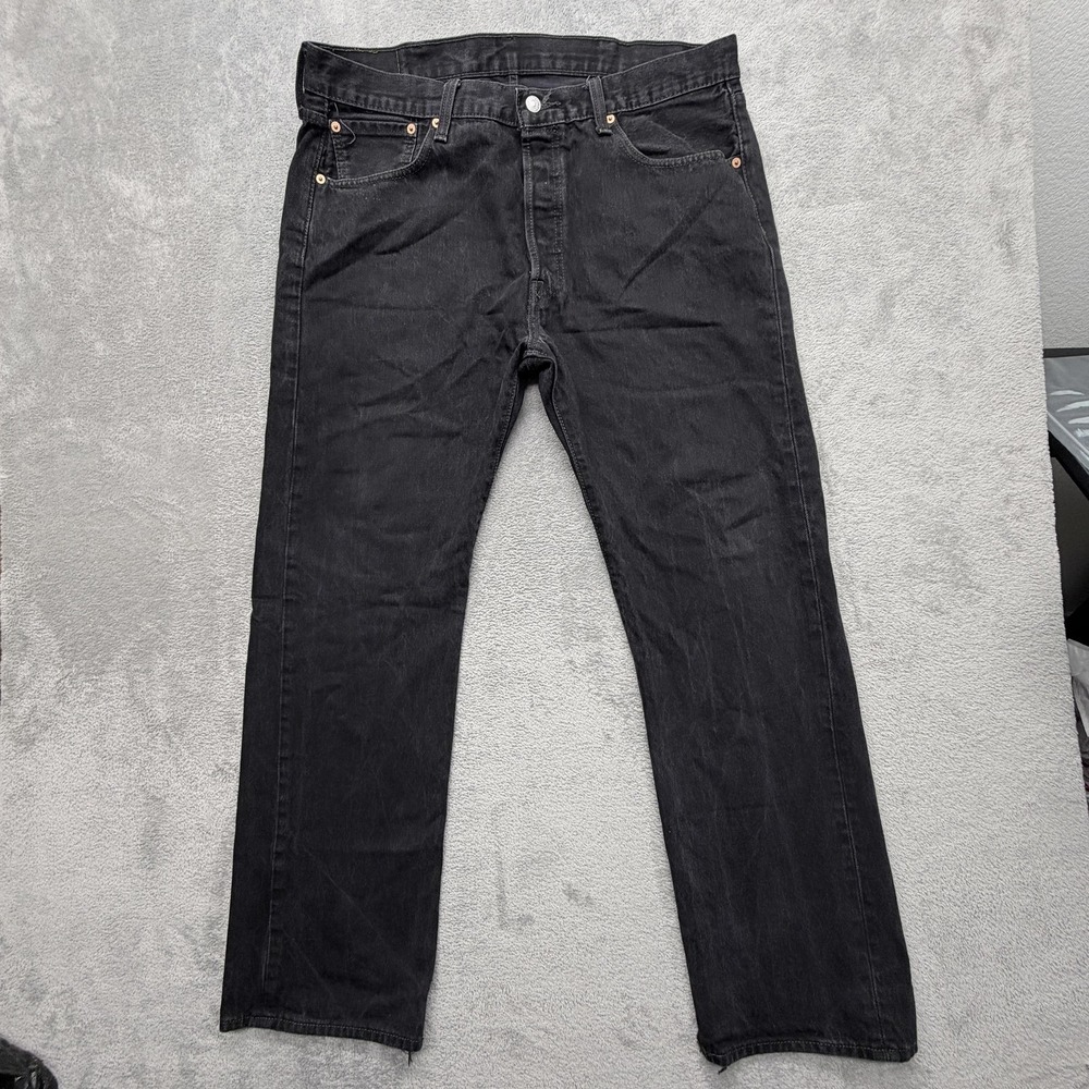 Levi 501 Jeans Mens Measured 37x30 Black